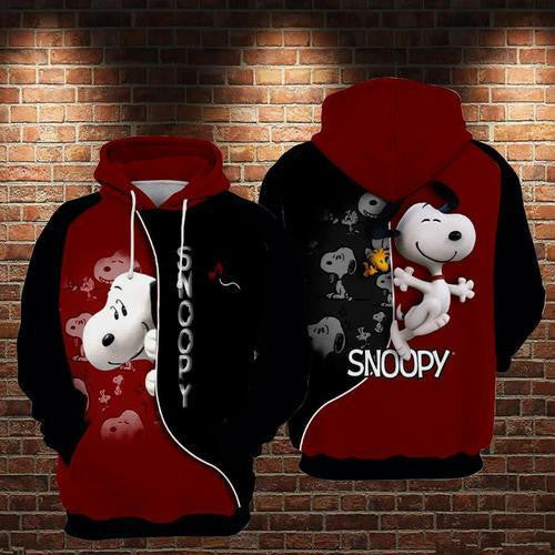 Snoopy Hoodie Red Back