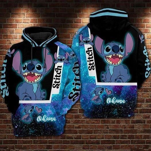 Lilo And Stitch Cute Lover 3d Hoodie Zip Hoodie 1083