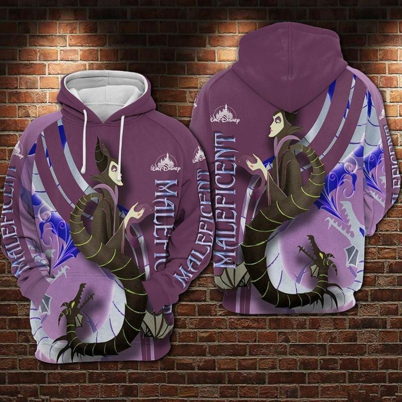Maleficent Evil Dragon Over Print 3d Hoodie Zip Hoodie