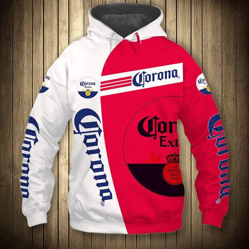 Corona Extra King Beer 5k419 Fan Gift Stylist Unisex Cartoon 3d Hoodie Zip Hoodie