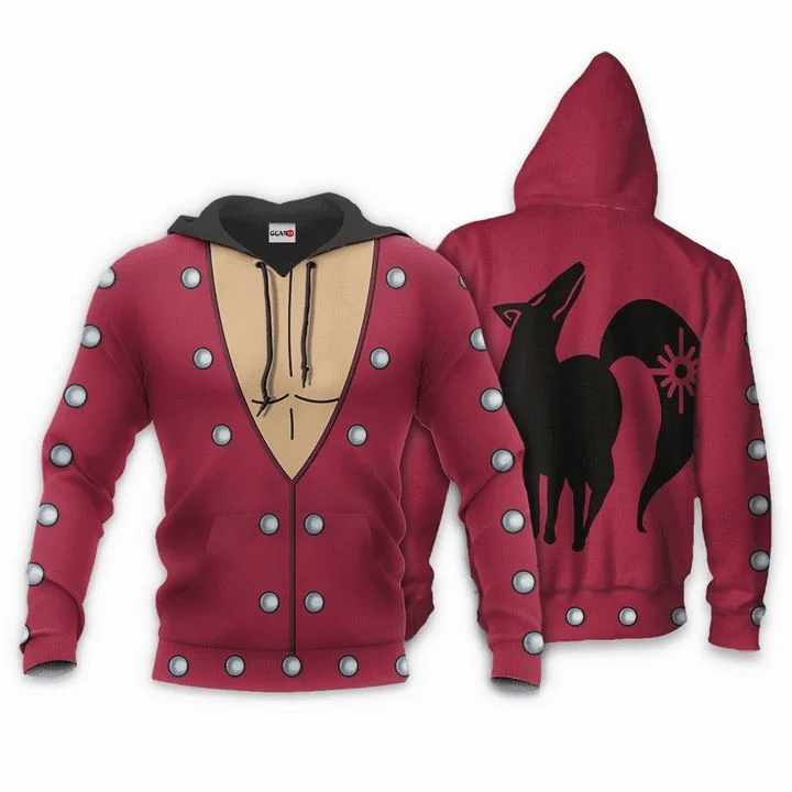 Seven Deadly Sins Ban Anime Manga For Men And Women 3d Hoodie Zip Hoodie