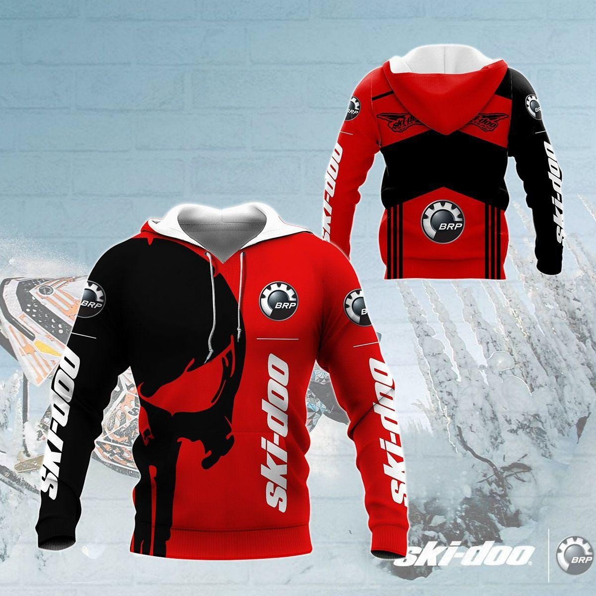 Skull Ski-doo Racing Team 7k752 Fan Gift Zip Hoodie Hoodie Ii0