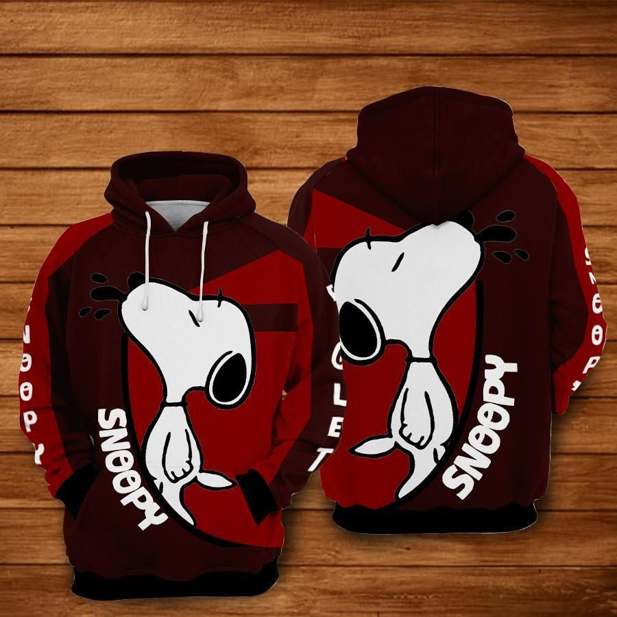 Snoopy Cartoon Peanuts Over Print 3d Hoodie Zip Hoodie 1013