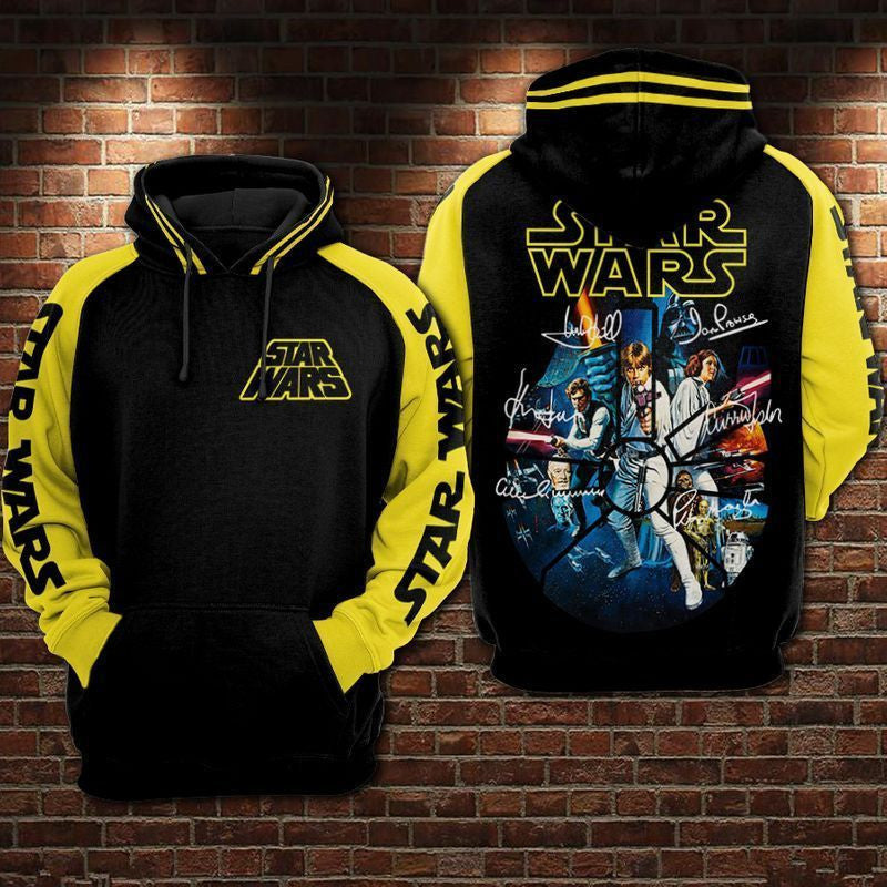 Star Wars Signature Over Print 3d Hoodie Zip Hoodie