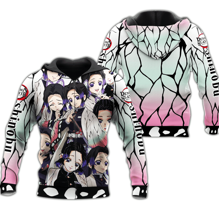 Shinobu Demon Slayers Anime Manga For Men And Women 3d Hoodie Zip Hoodie