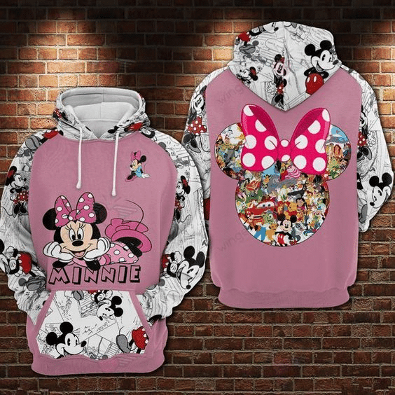 So Lovely Minne Mouse Comics Disney 109 Fan Gift Stylist Unisex Cartoon Graphic Outfits Aop Hoodie