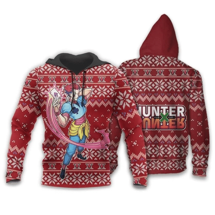 Hisoka Ugly Christmas Hunter X Hunter Xmas Anime Manga For Men And Women 3d Hoodie Zip Hoodie