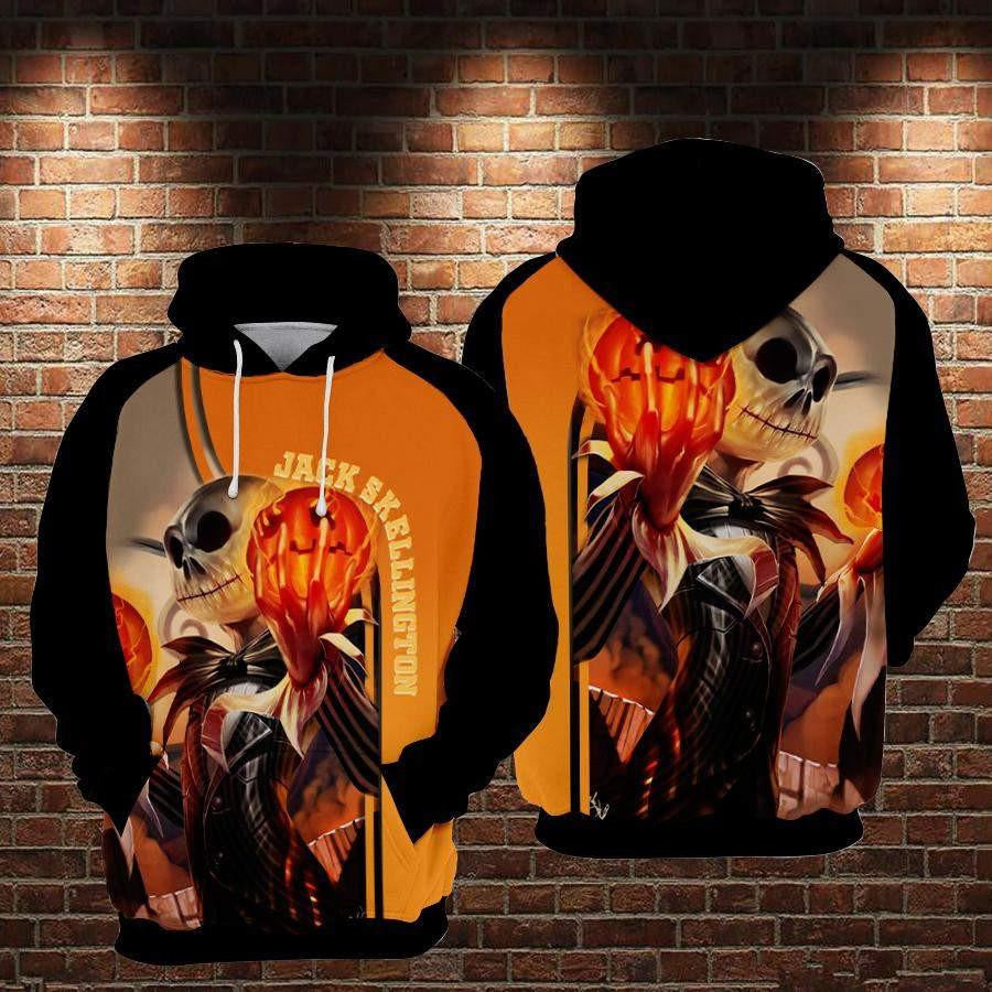 Jack Skellington Pumpkin King The Nightmare Before Christmas Aop Hoodie, Zip Hoodie