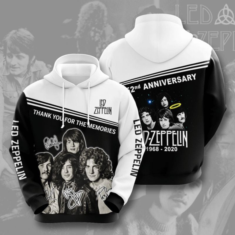 Led Zeppelin 1968-2025 52nd Anniversary All Over Printed 3d Hoodie