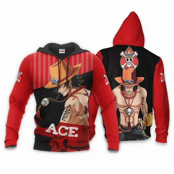 Portgas D Ace One Piece Anime Manga For Men And Women 3d Hoodie Zip Hoodie