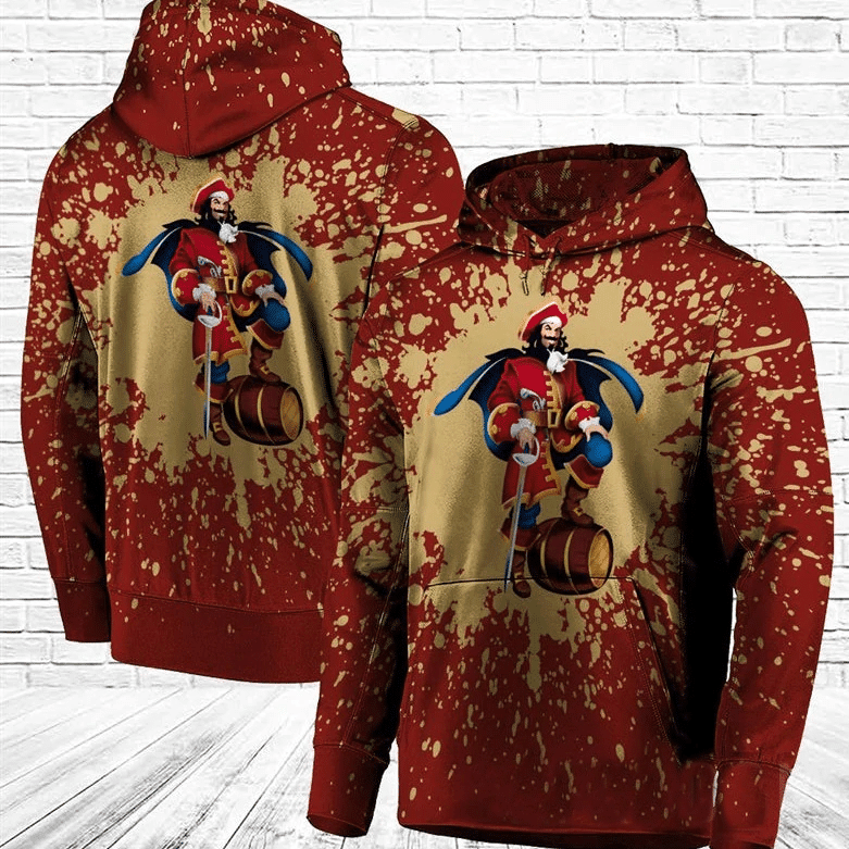 Captain Morgan 2 Fan Gift, Captain Morgan Aop Hoodie