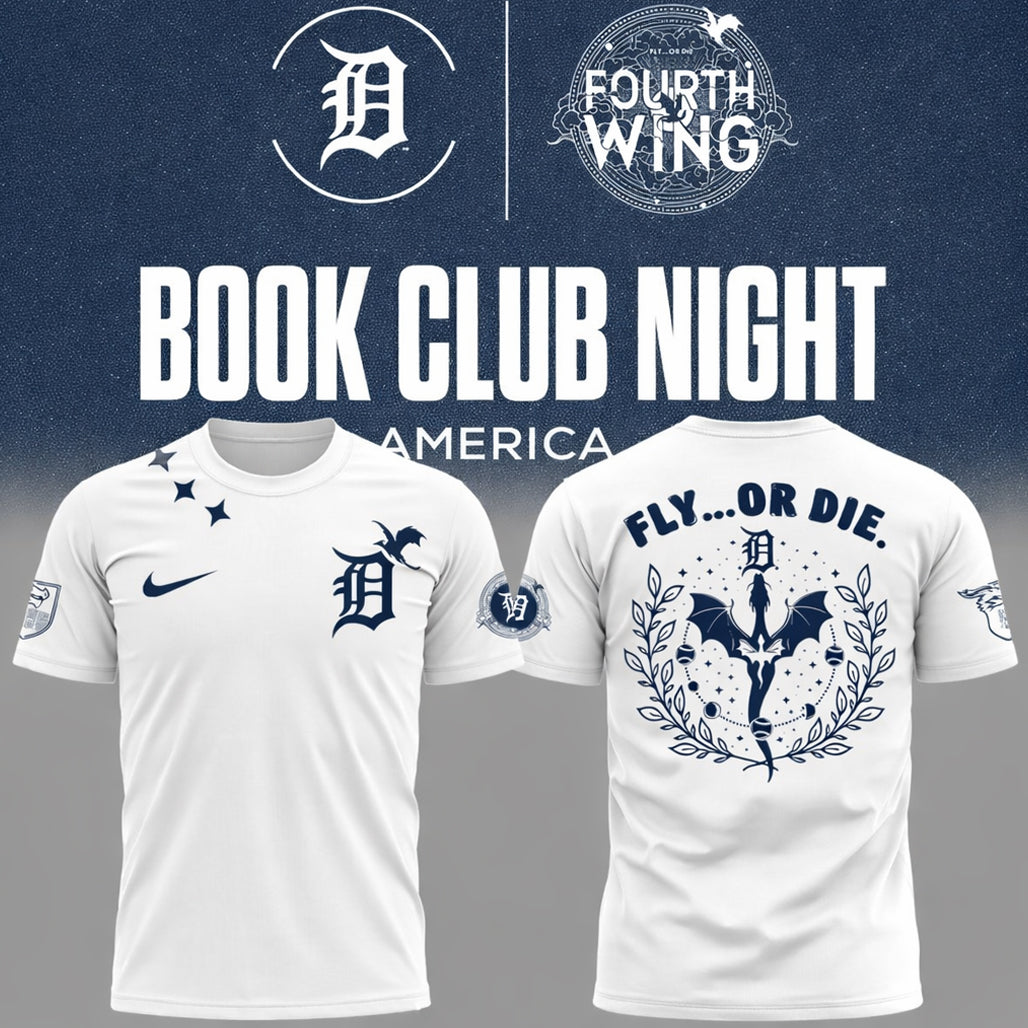 Detroit Tigers x Book Club Night 2026 Fourth Wing Shirt