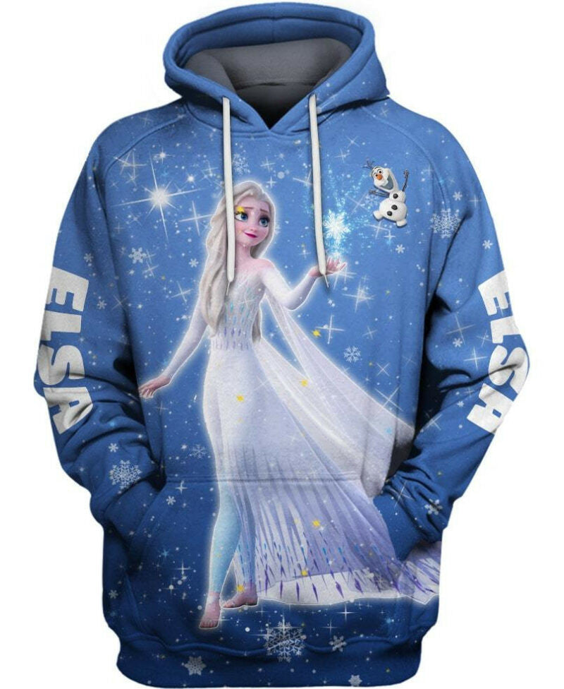Elsa Frozen Pullover 3d Hoodie Zipper Hoodie