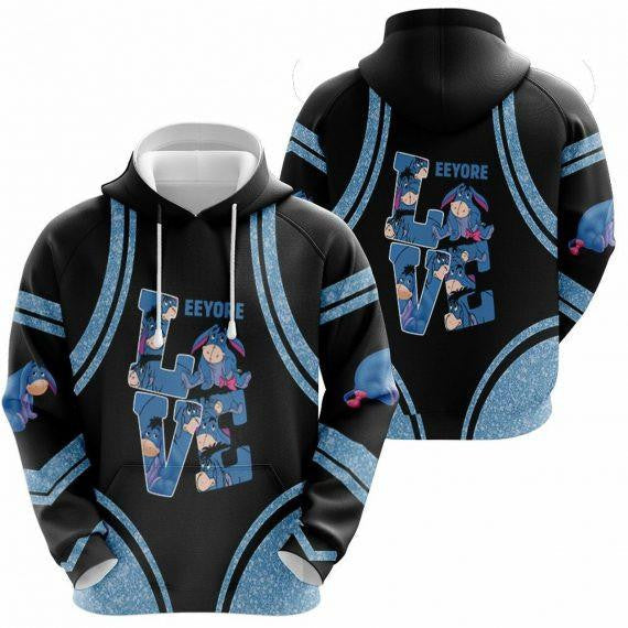 Love Eeyore Winnie The Pooh 2k315 Lover Gift, Eeyore Winnie The Pooh Disney All Over Print 3d Hoodie