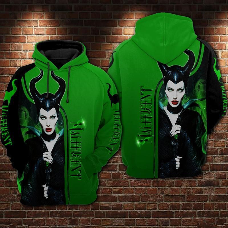 Maleficent Over Print 3d Hoodie Zip Hoodie