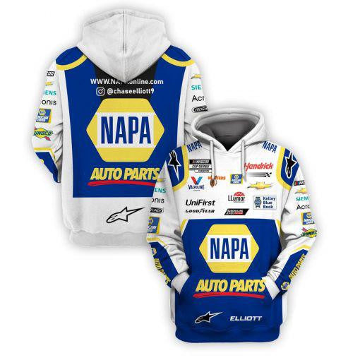 Present Chase Elliott Napa Auto Parts All Over Print Hoodie
