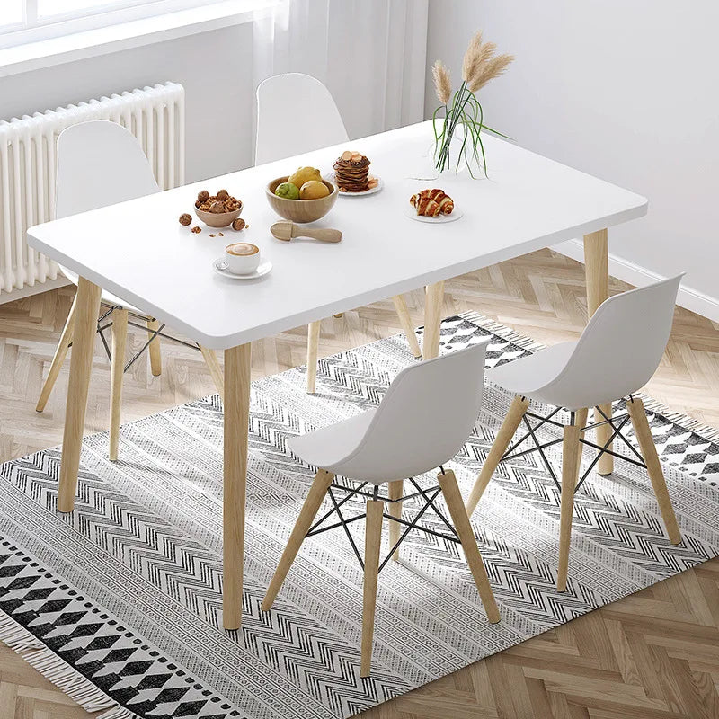 Dining table household small apartment restaurant modern simple square dining table commercial hotel