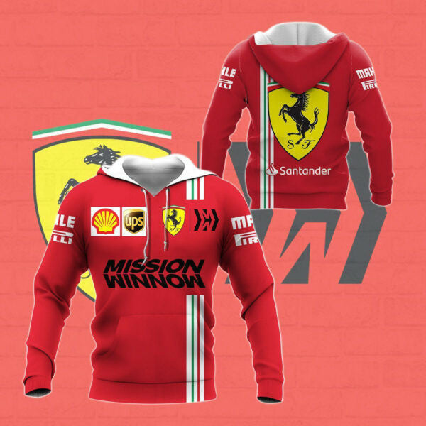 Scuderia Ferrari Luxyry Car Mission Winnow 7k949 Fan Gift 3d Zip Hoodie Hoodie Ii0 2436