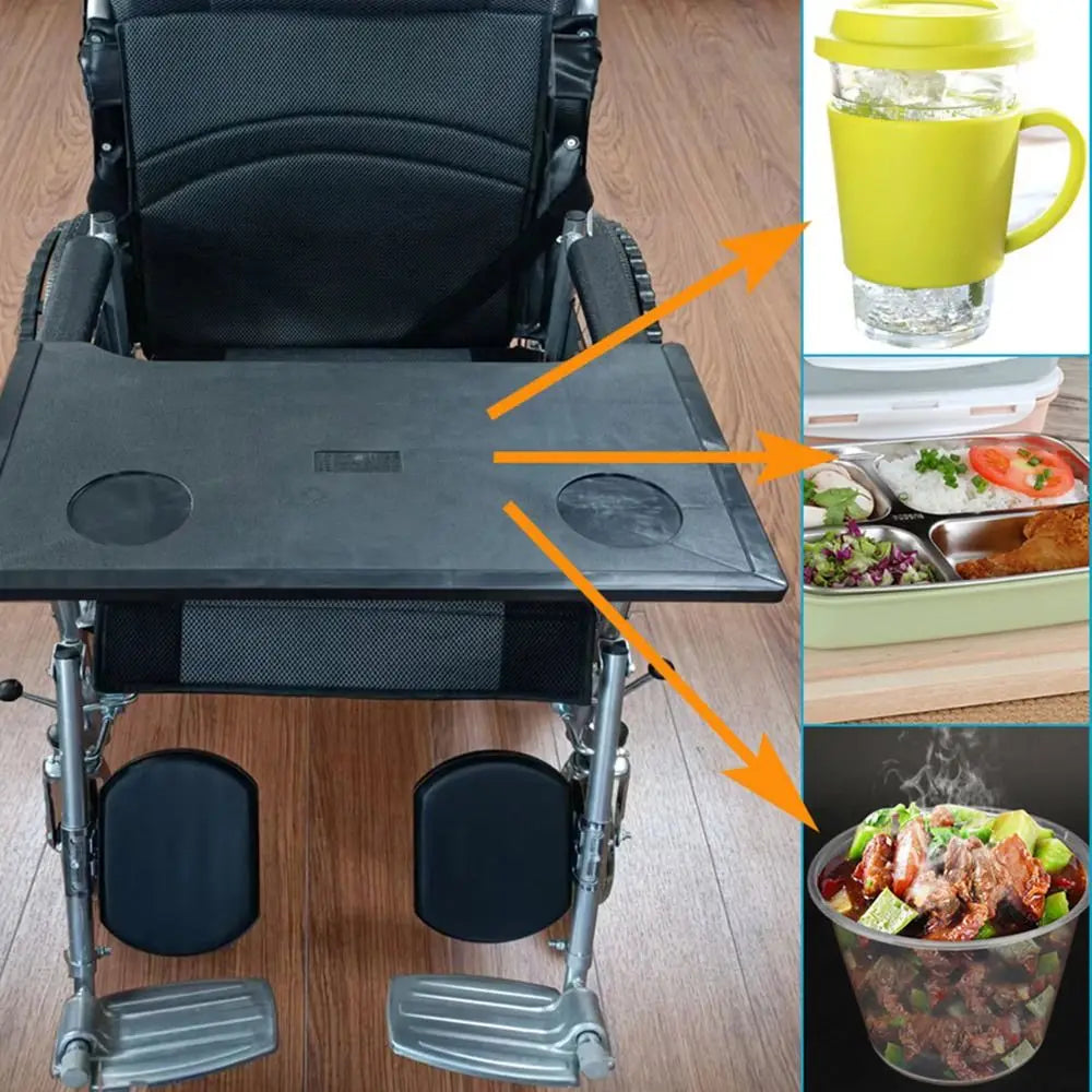 Lightweight Wheelchair Tray Table Detachable Easy To Install Wheelchair Dining Table Waterproof Wheelchair Desk Lap Board