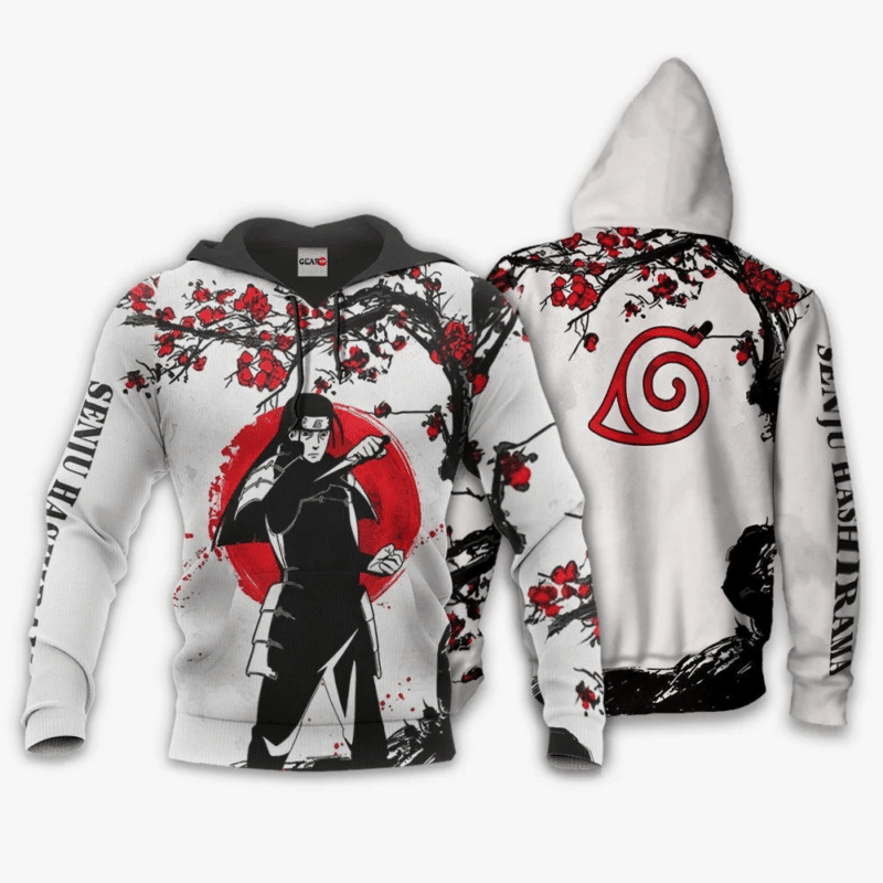 Senju Hashirama Anime Manga Naruto For Men And Women 3d Hoodie Zip Hoodie
