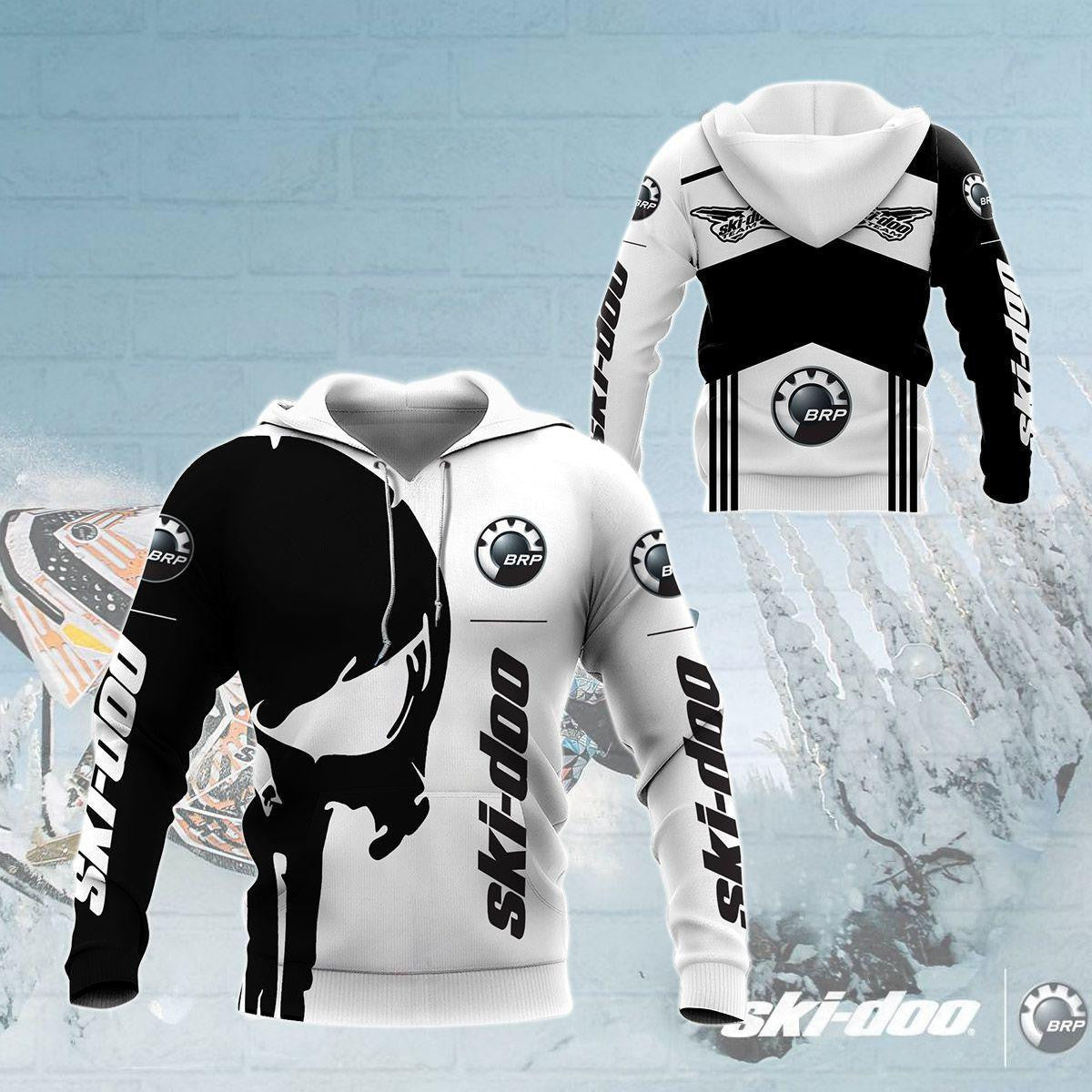 Skull Ski-doo Racing Team 7k754 Fan Gift Zip Hoodie Hoodie Ii0