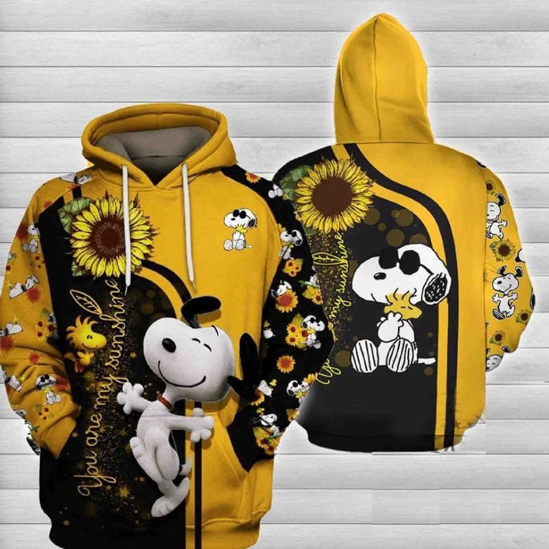 Snoopy &amp; Friends Sunflower 3d Hoodie