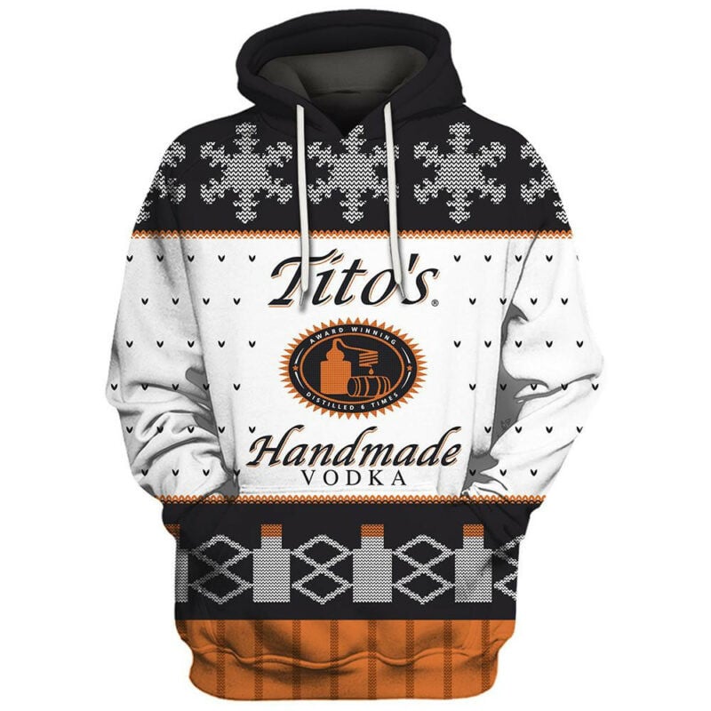 Tito's Vodka Ugly Christmas Sweatshirt Hoodie All Over Printed