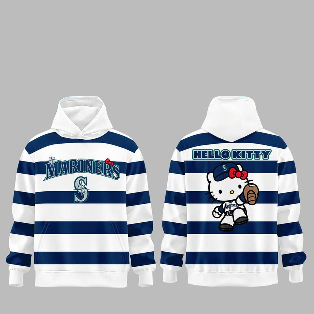 Seattle Mariners x Hello Kitty Day 2026 Horizontal Stripes Hoodie