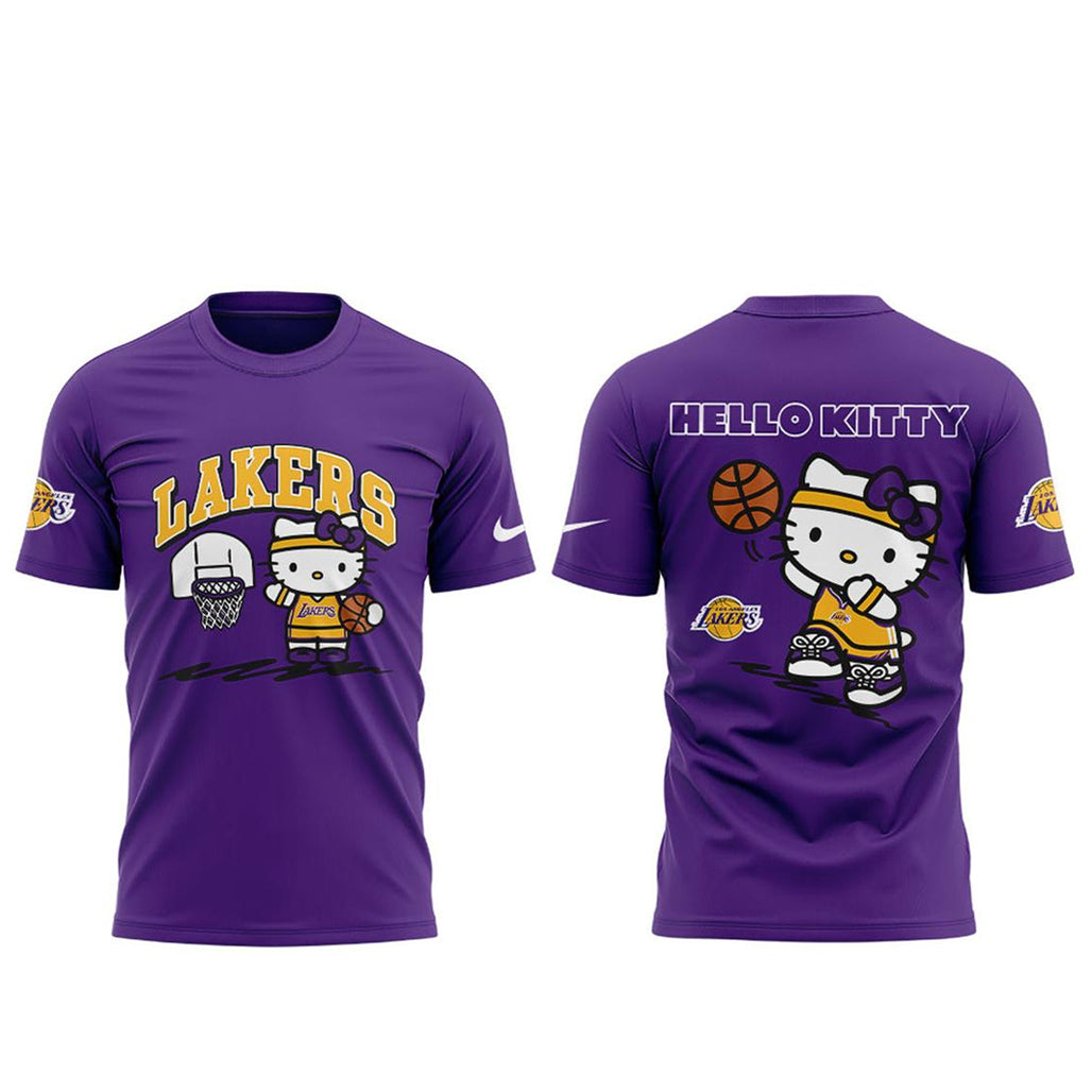 Los Angeles Lakers Hello Kitty 2026 Basketball Night Shirt