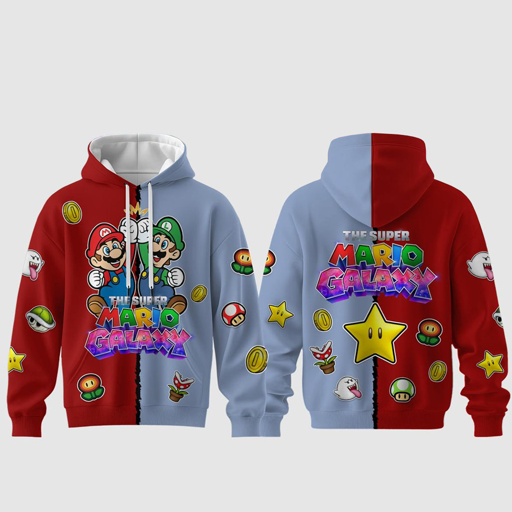 The Super Mario Galaxy Movie 2026 Mario x Luigi Hoodie