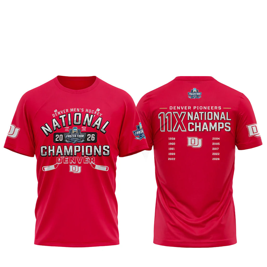 Denver Pioneers Men’s Hockey 2026 National Champions Shirt