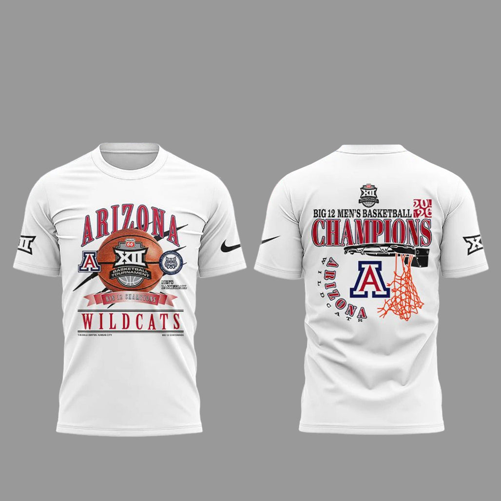 Arizona Wildcats Big 12 Men’s Basketball Tournament Championship 2026 Shirt