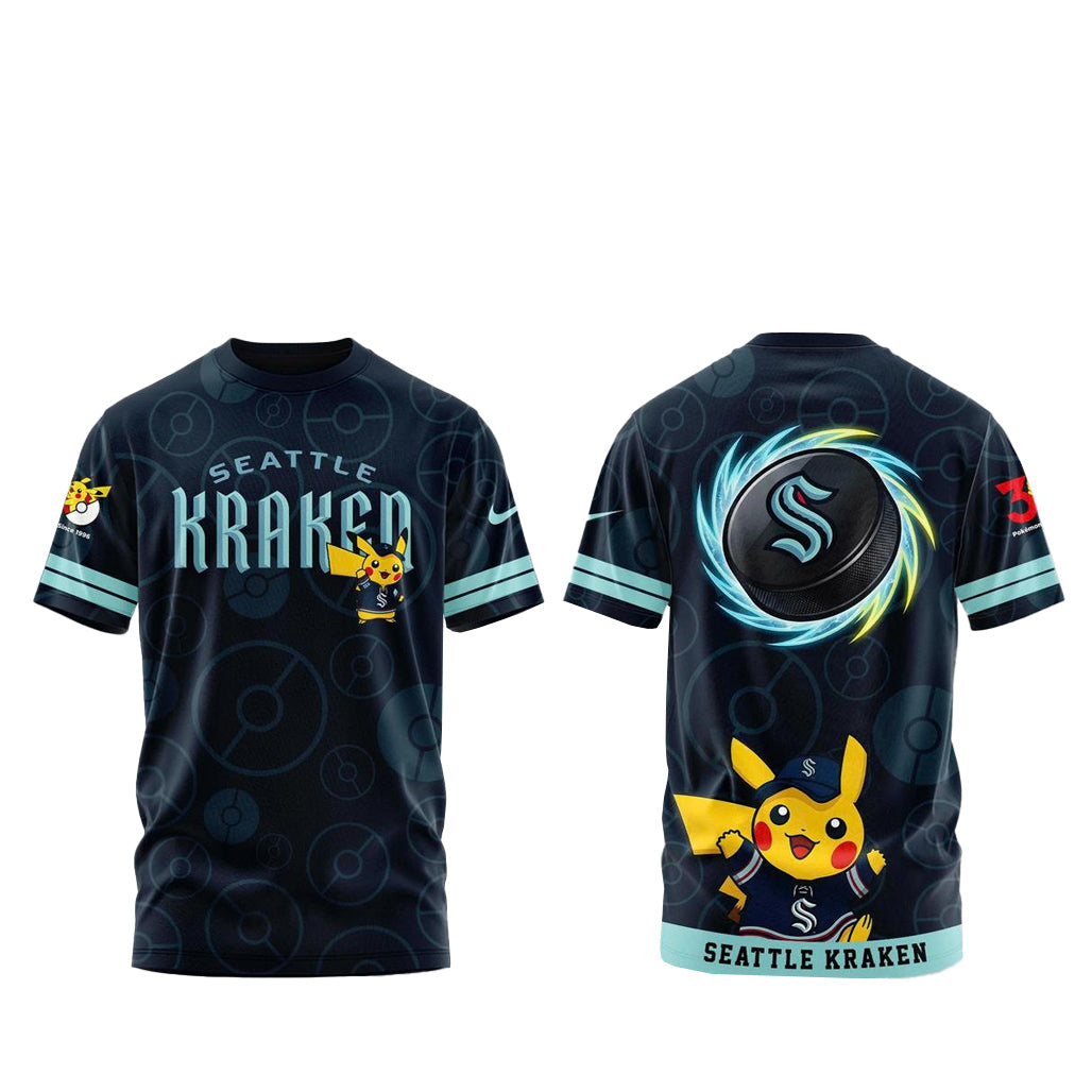 Seattle Kraken 30th Anniversary Pokemon 2026 Shirt