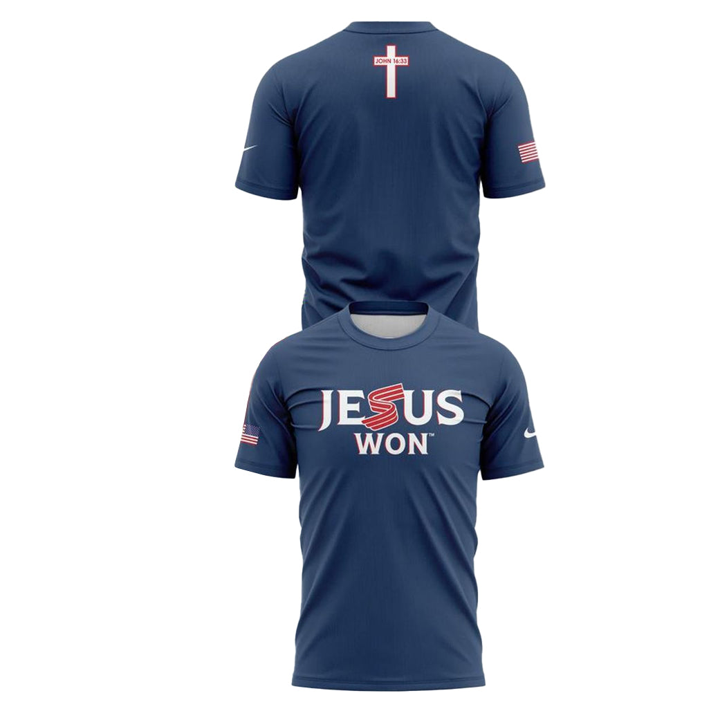 USA Team Jesus Won John 16:33 World Baseball Classic 2026 T-Shirt