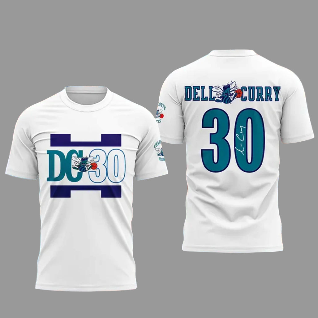 Charlotte Hornets Dell Curry Number 30 Shirt
