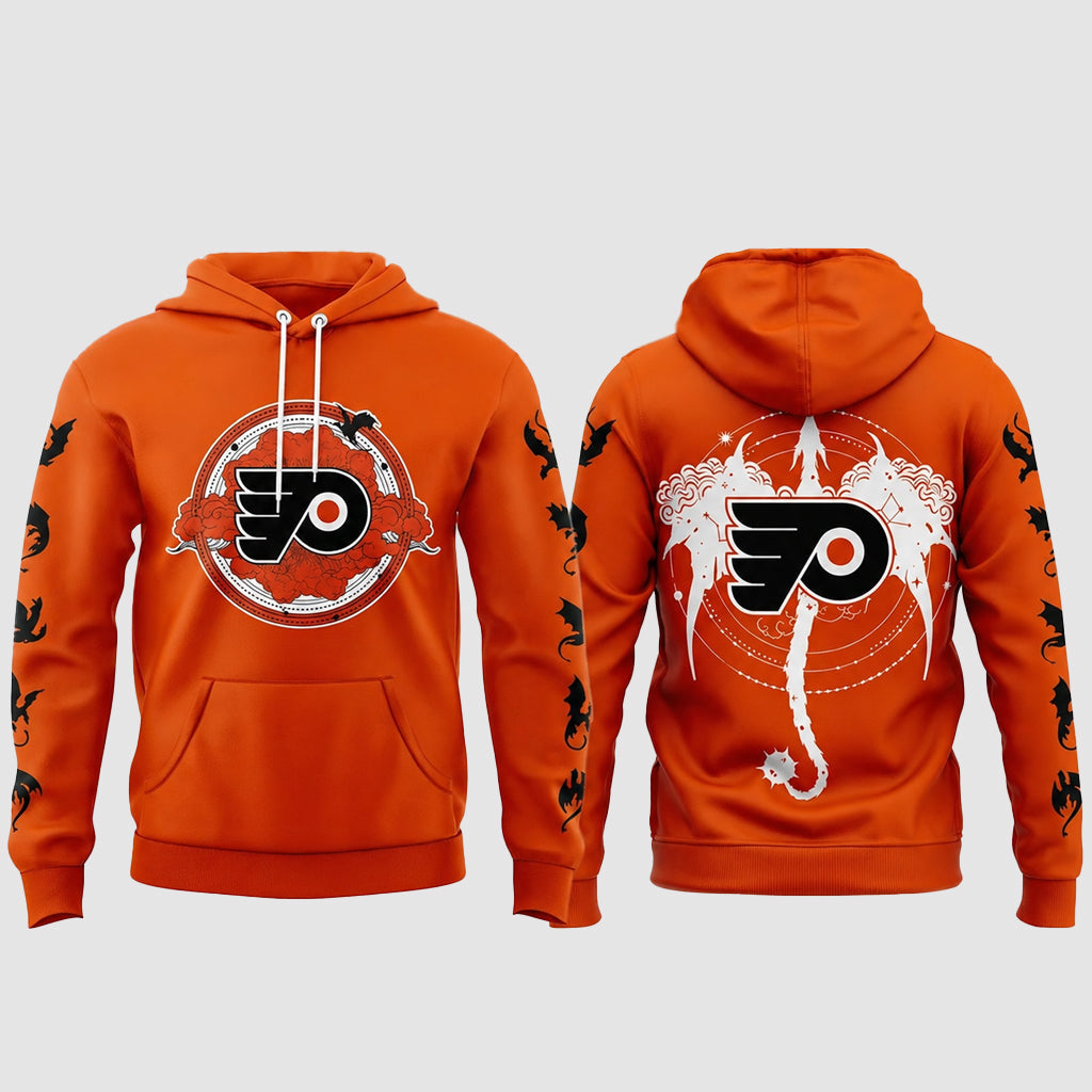 Philadelphia Flyers x Fourth Wing Night 2026 Orange Hoodie