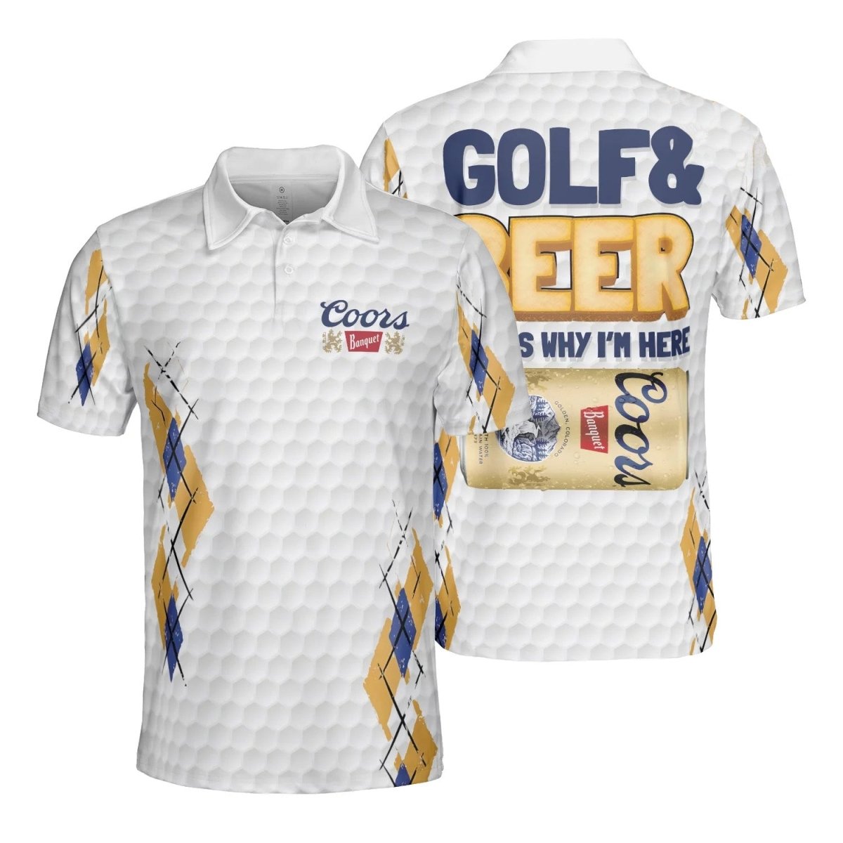 Coors Banquet Beer &amp; Golf Polo Shirt
