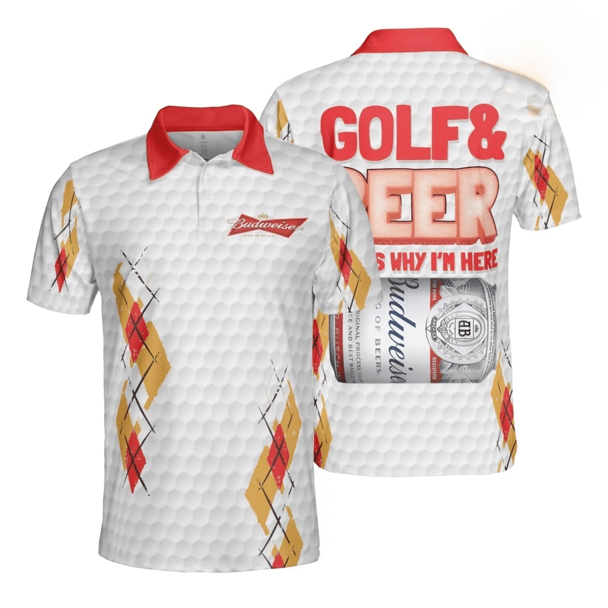 Budweiser Beer &amp; Golf Polo Shirt