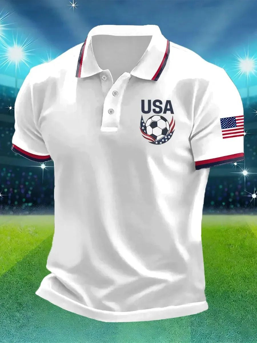 USA Football Polo Shirt FIFA World Cup 2026 USA Apparel Gift For Football Fans