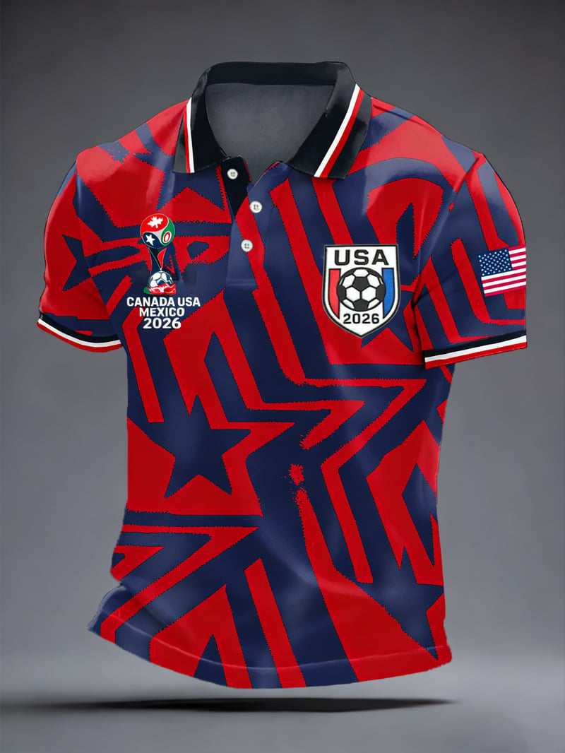 Men's USA Soccer Polo Shirt 2026 World Cup Merch US National Soccer Team Outfits