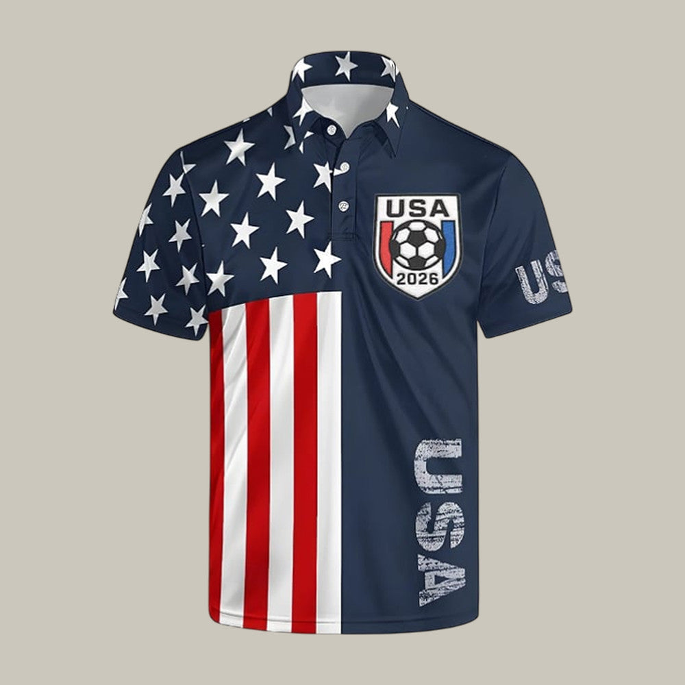 2026 FIFA World Cup USA Polo Shirt US National Soccer Team Clothes Best Fan Gift For Father's Day