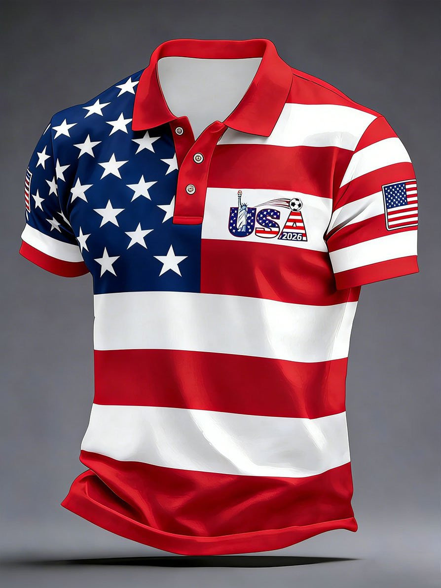 USA Soccer 2026 World Cup Polo Shirt Fashion Game Day Clothing Gifts For Team USA Fans