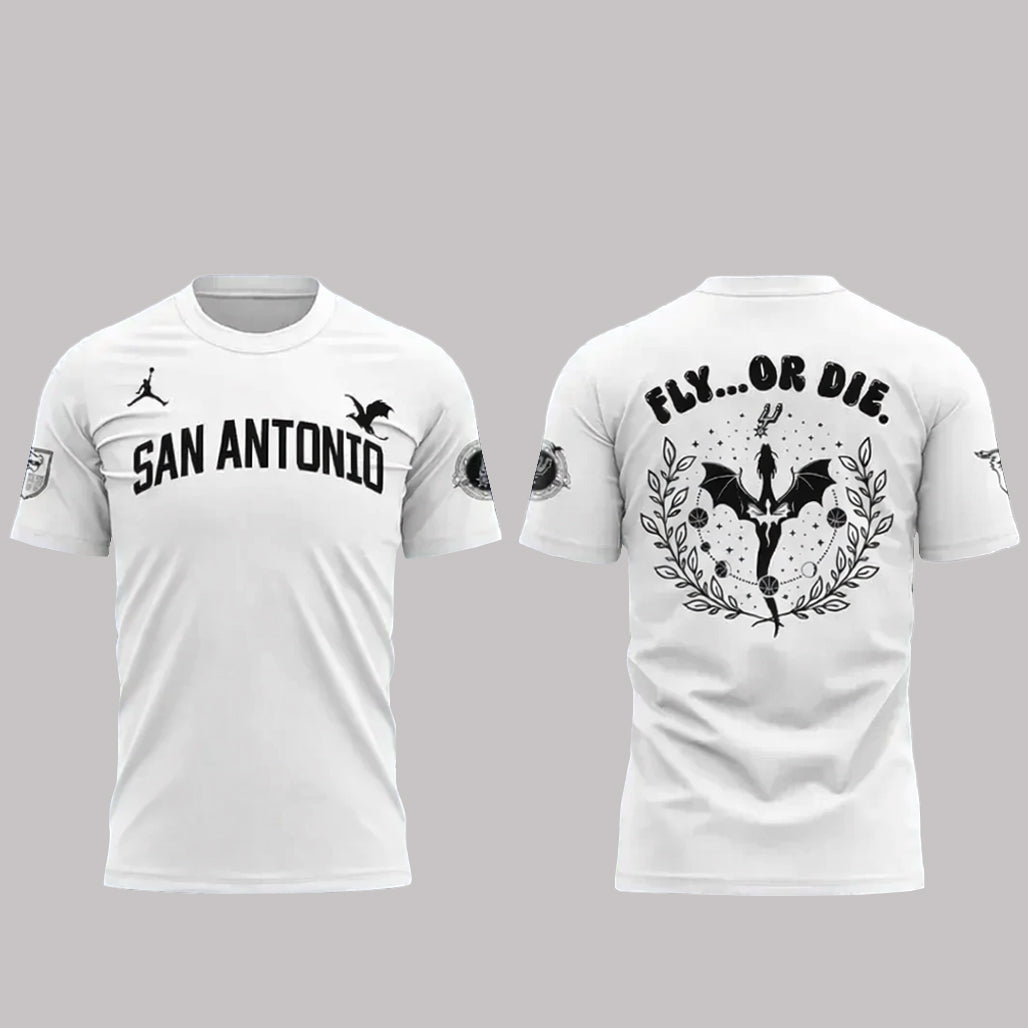 San Antonio Spurs x Fourth Wing Night 2026 Fly Or Die Shirt