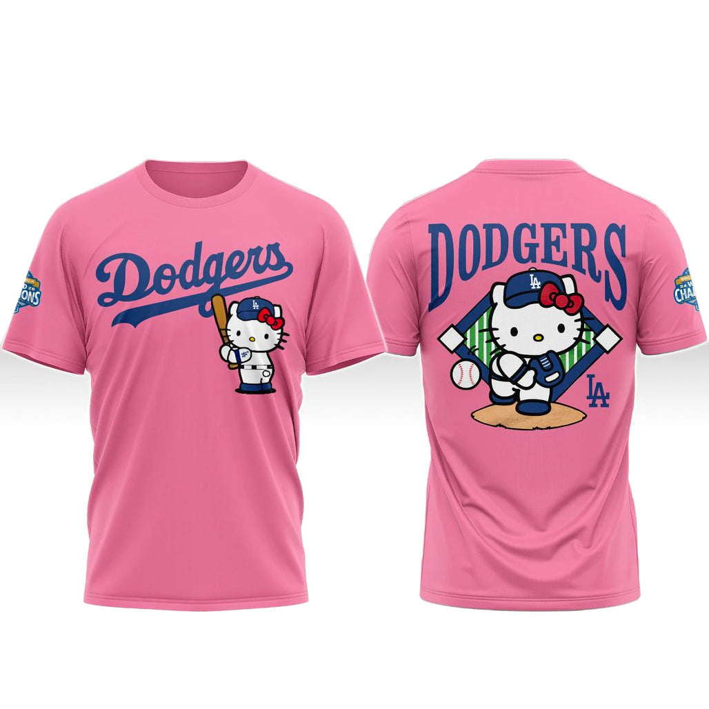 Los Angeles Dodgers x Hello Kitty Night 2026 Pink Shirt