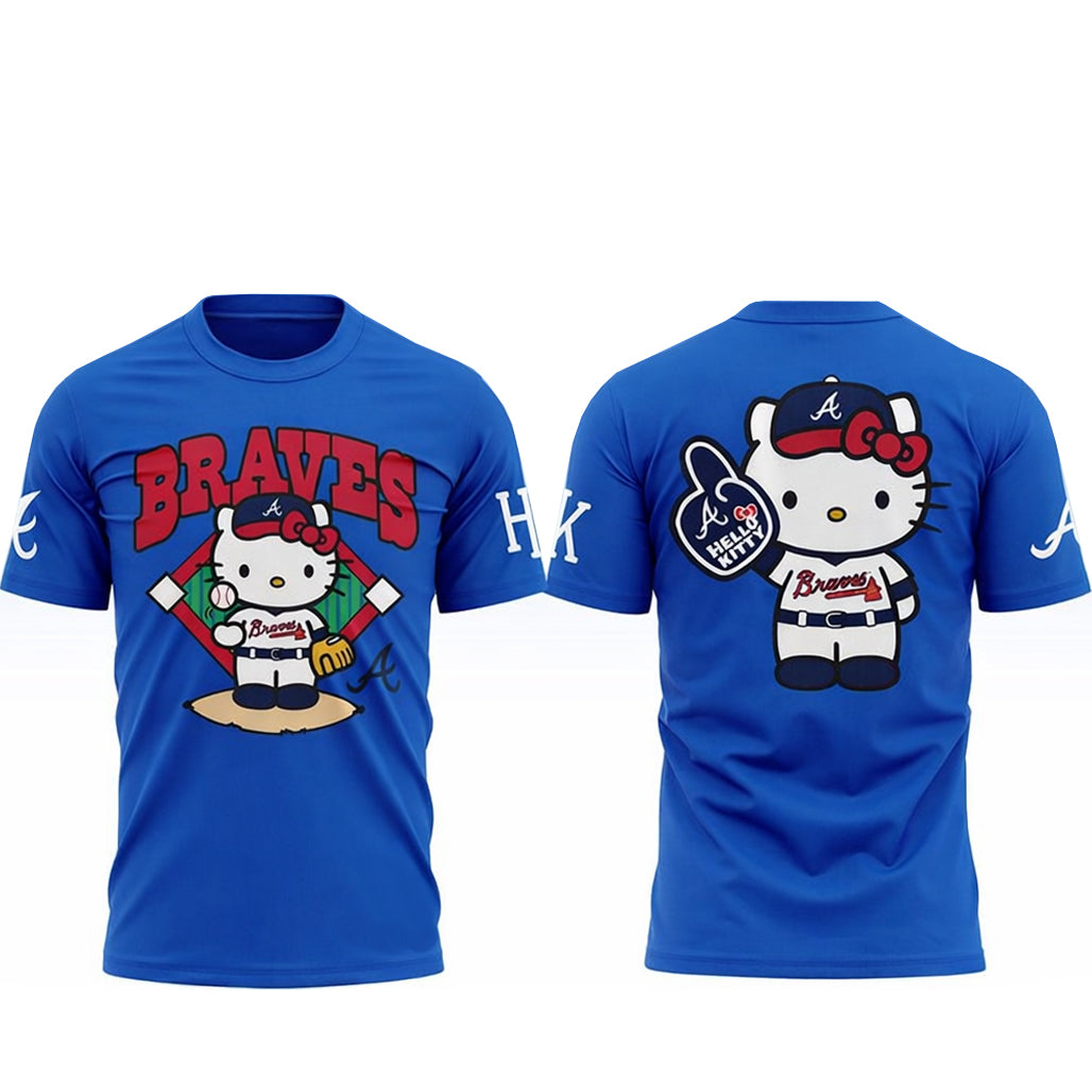 Atlanta Braves Hello Kitty Night 2026 Blue Shirt