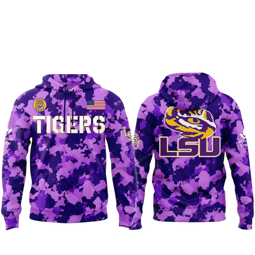LSU Tigers 2026 Purple Camo Hoodie