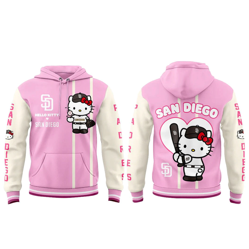 San Diego Padres x Hello Kitty 2026 Pink Hoodie
