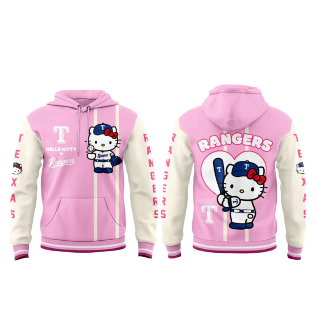 Texas Rangers x Hello Kitty 2026 Pink Hoodie