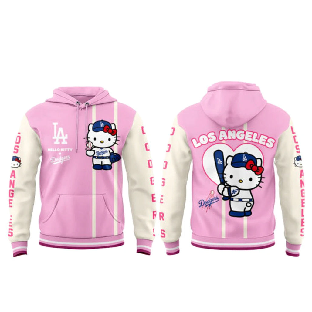 Los Angeles Dodgers x Hello Kitty 2026 Pink Hoodie